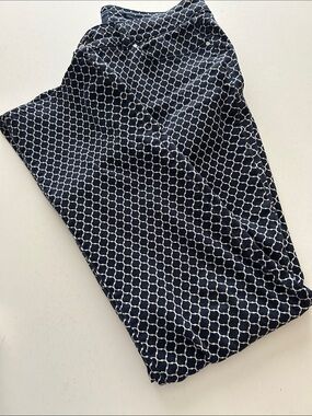 Charter Club Navy Patterned Stretch Jeans